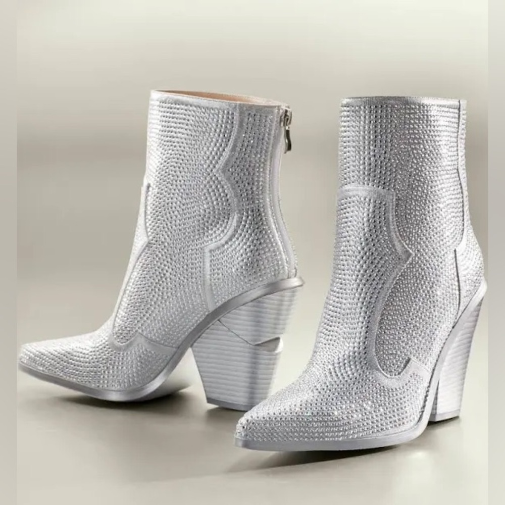Azalea Wang Soulard Bling Cowgirl Bootie 8.5 NEW W/O BOX